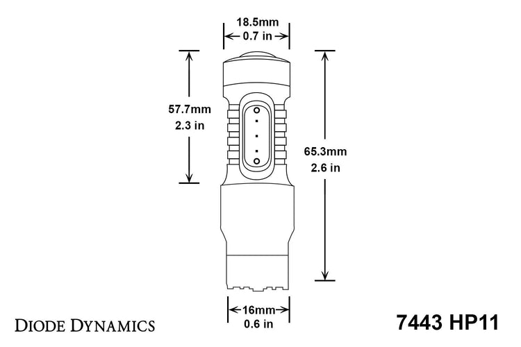 7440/ 7443 LED Bulb HP11 Diode Dynamics-9
