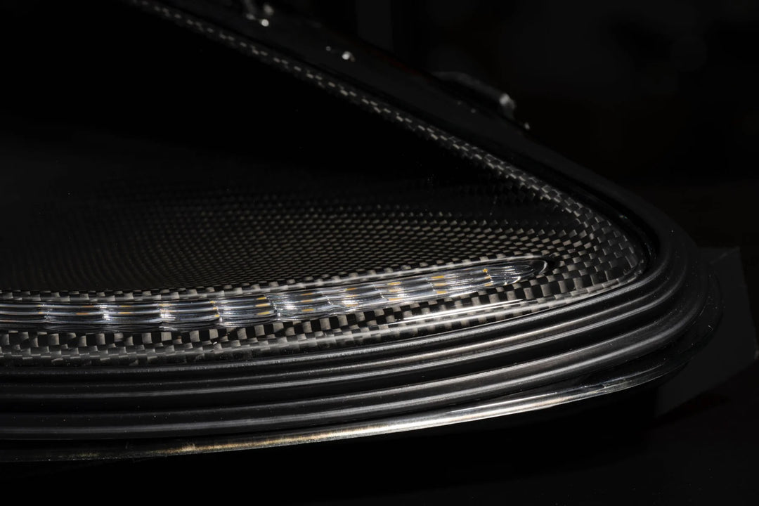 Founders Headlights: Ferrari 430 (LHD/Carbon Fiber/Smoked)