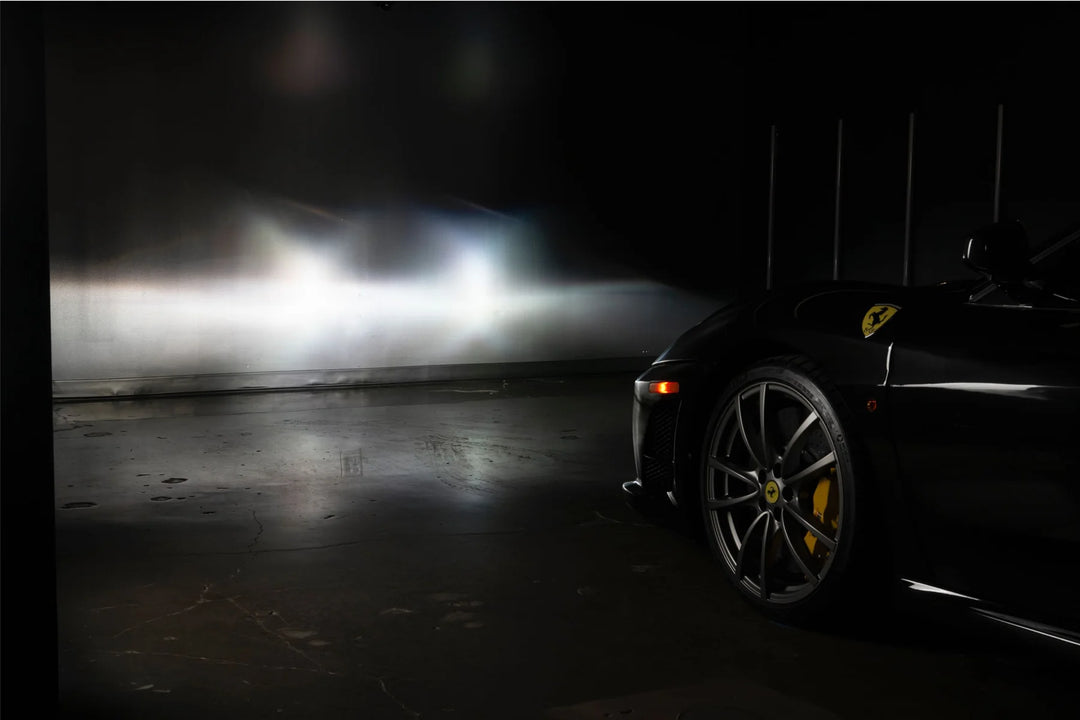 Founders Headlights: Ferrari 430 (LHD/Carbon Fiber/Amber)