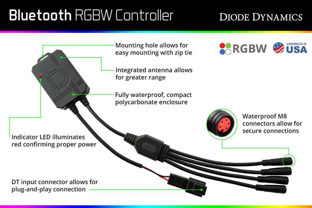 Bluetooth RGBW M8 Controller 1ch Diode Dynamics-dd3066