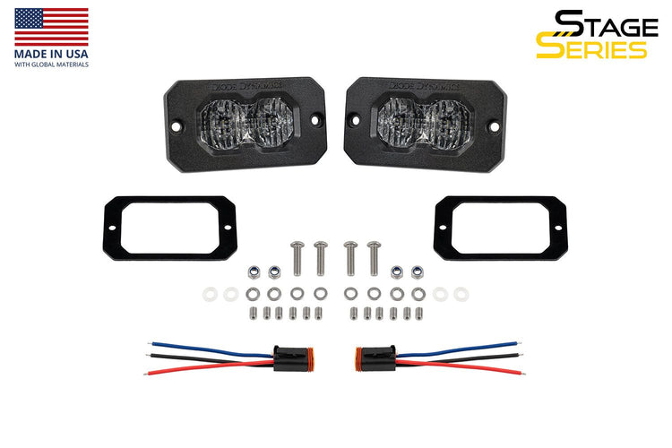 C2 2.0 Stage Series 2 inch White LED Pod Flush (pair)-1