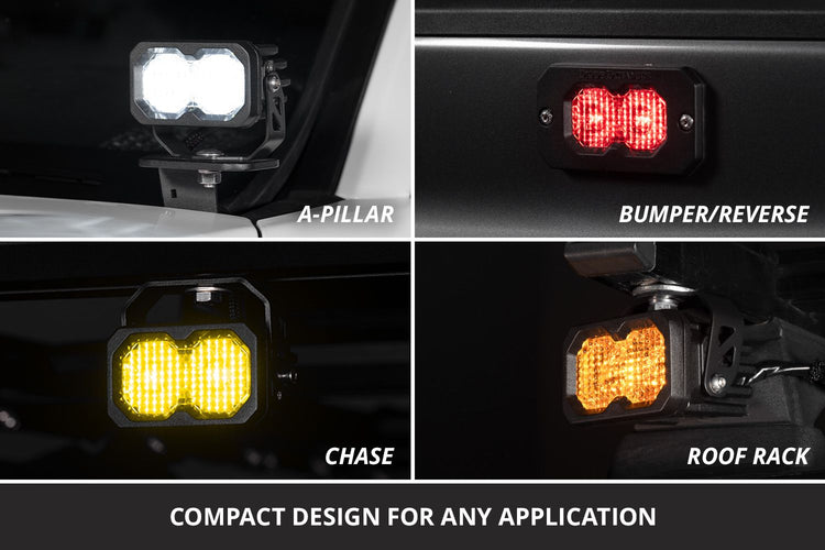 C2 2.0 Stage Series 2 inch White LED Pod Standard (single)-3
