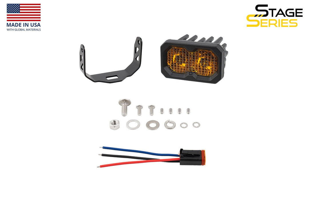 C2 2.0 Stage Series 2 inch Yellow LED Pod Standard (single)-1