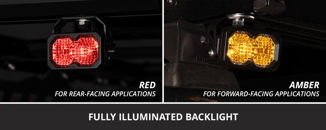 C2 2.0 Stage Series 2 inch Yellow LED Pod Standard (single)-4