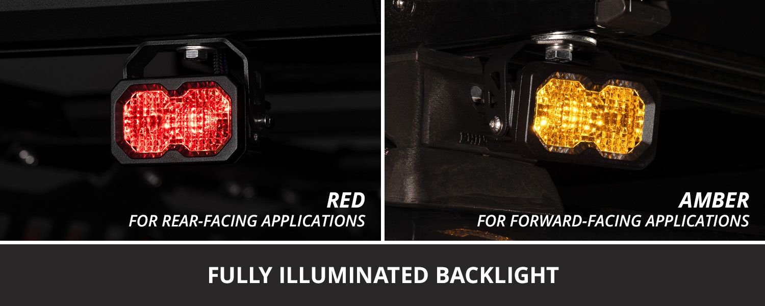 C2 2.0 Stage Series 2 inch Yellow LED Pod Standard (single)-4