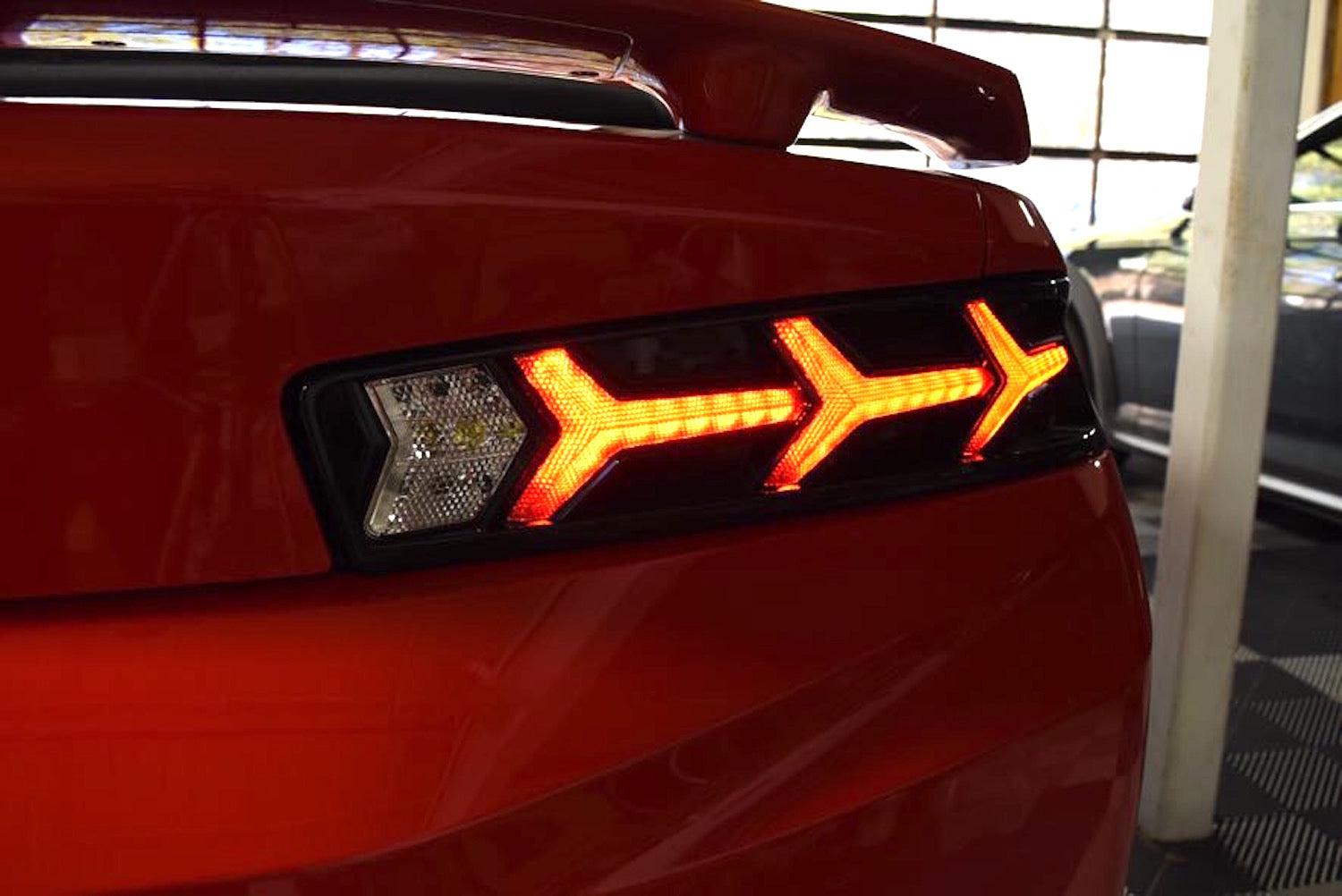Chevrolet Camaro (16-18) (Pair / Lambo / Smoked): Morimoto XB LED Tails-6