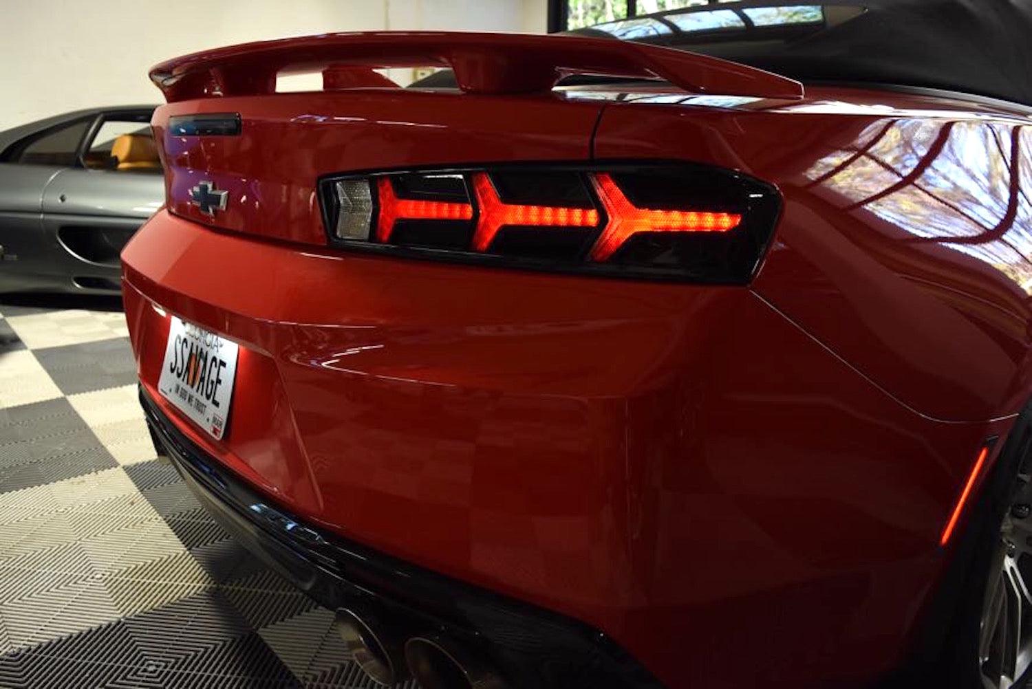Chevrolet Camaro (16-18) (Pair / Lambo / Smoked): Morimoto XB LED Tails-7