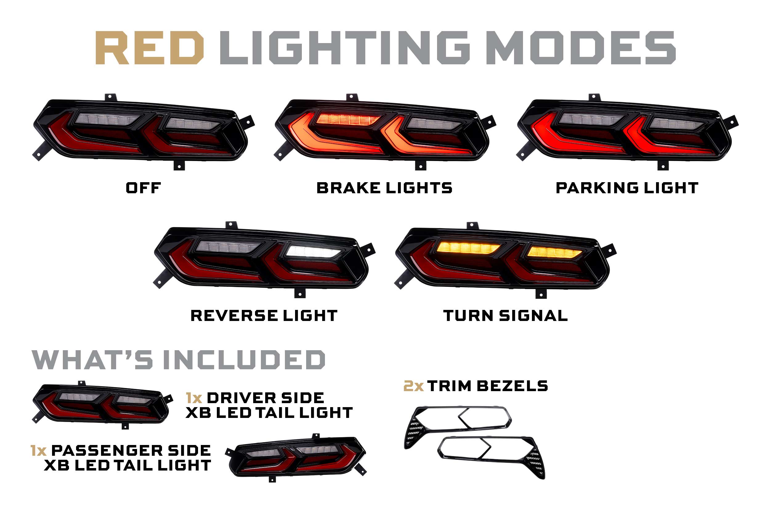 Chevrolet Corvette C7 (14-19): Morimoto XB LED Tail Lights (Red)-4