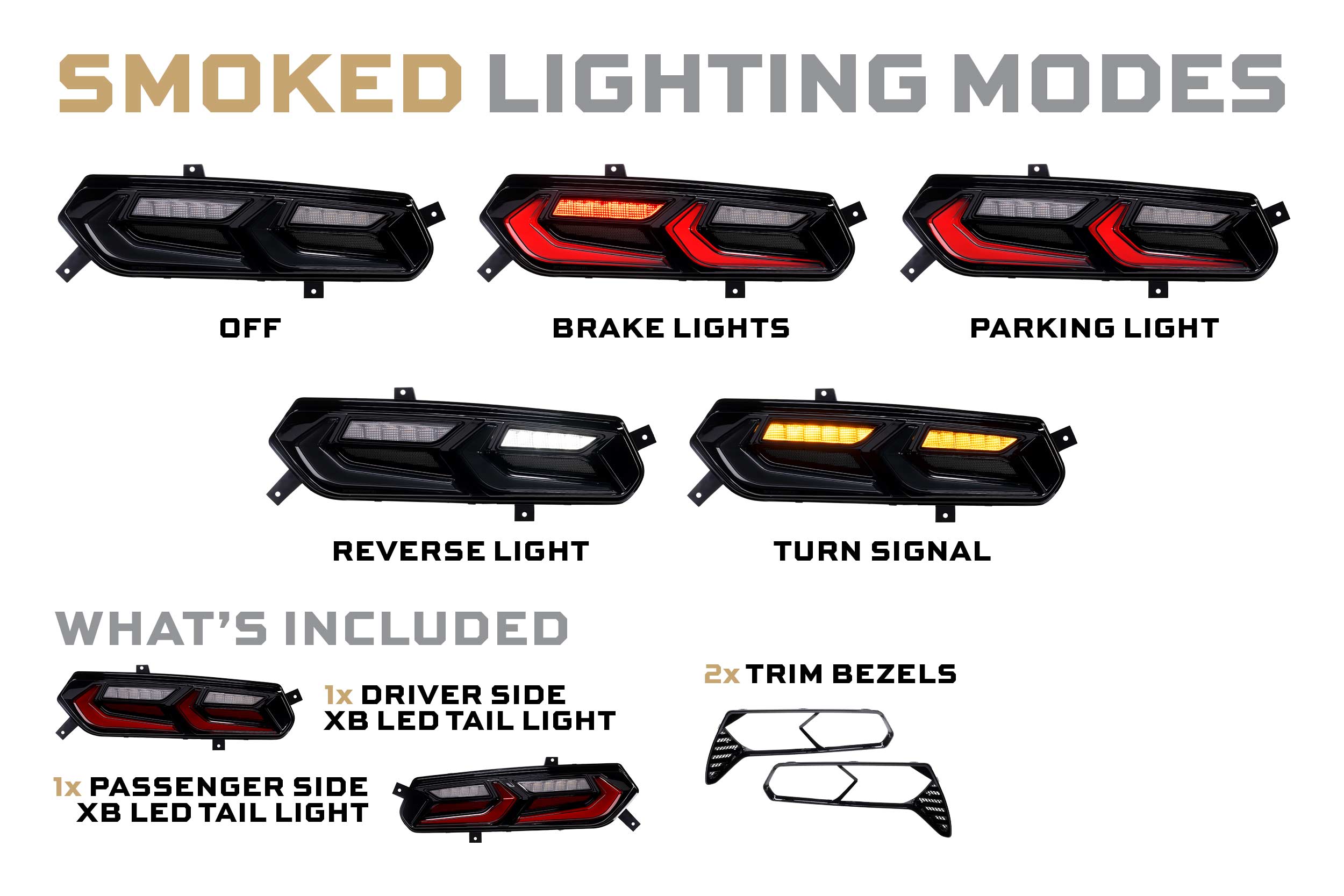 Chevrolet Corvette C7 (14-19): Morimoto XB LED Tail Lights (Smoked)-5