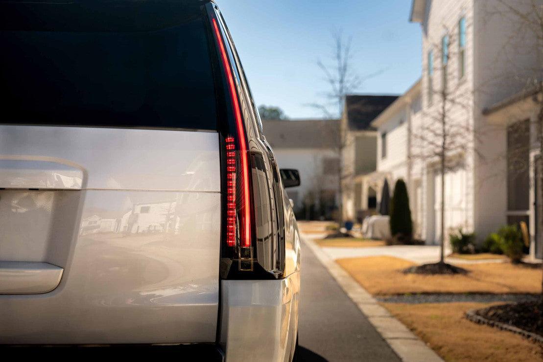 VLAND LED Tail Lights For 2015–2020 Chevy Tahoe Suburban – Escalade Style, Black Housing
