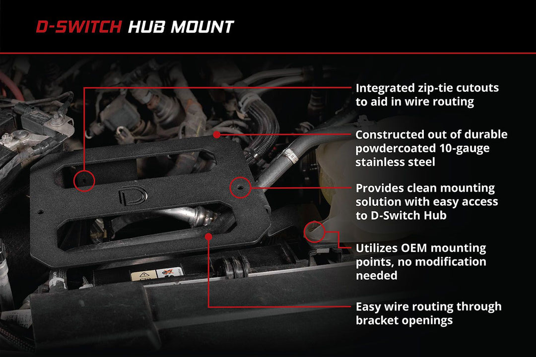 Diode Dynamics D-Switch Hub Mounting Kit for 2021-2026 Ford F-150-5