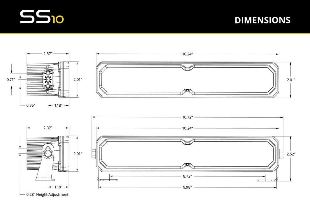 Diode Dynamics SS10 SAE/DOT White LED Light Bar-8