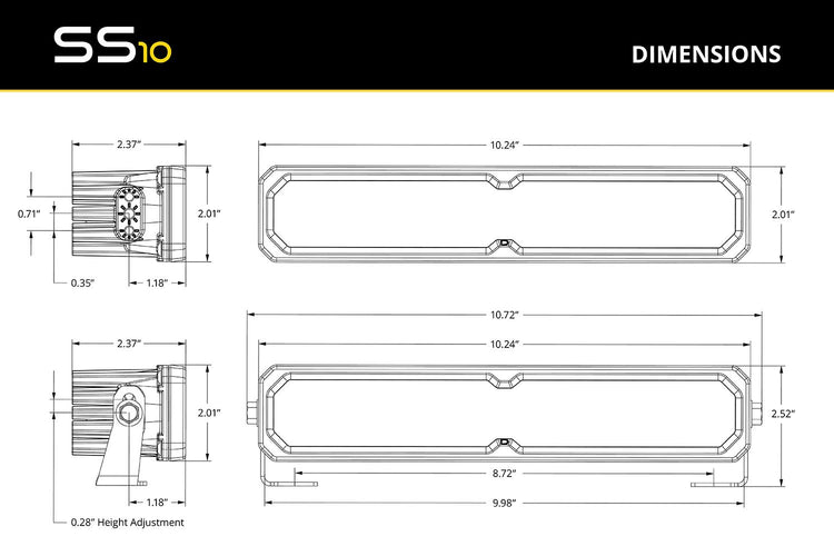 Diode Dynamics SS10 SAE/DOT White LED Light Bar-8