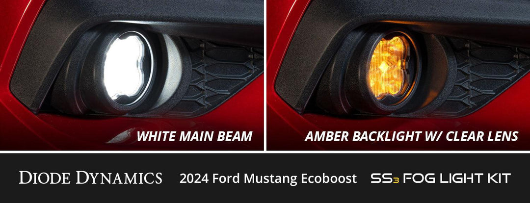 Diode Dynamics SS3 Add-On Fog Lamp Kit for 2024 Ford Mustang-6