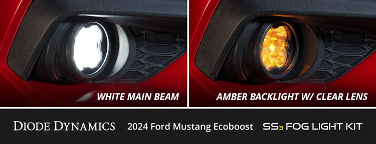 Diode Dynamics SS3 Add-On Fog Lamp Kit for 2024 Ford Mustang-6