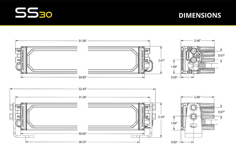 Diode Dynamics SS30 Yellow LED Light Bar-6