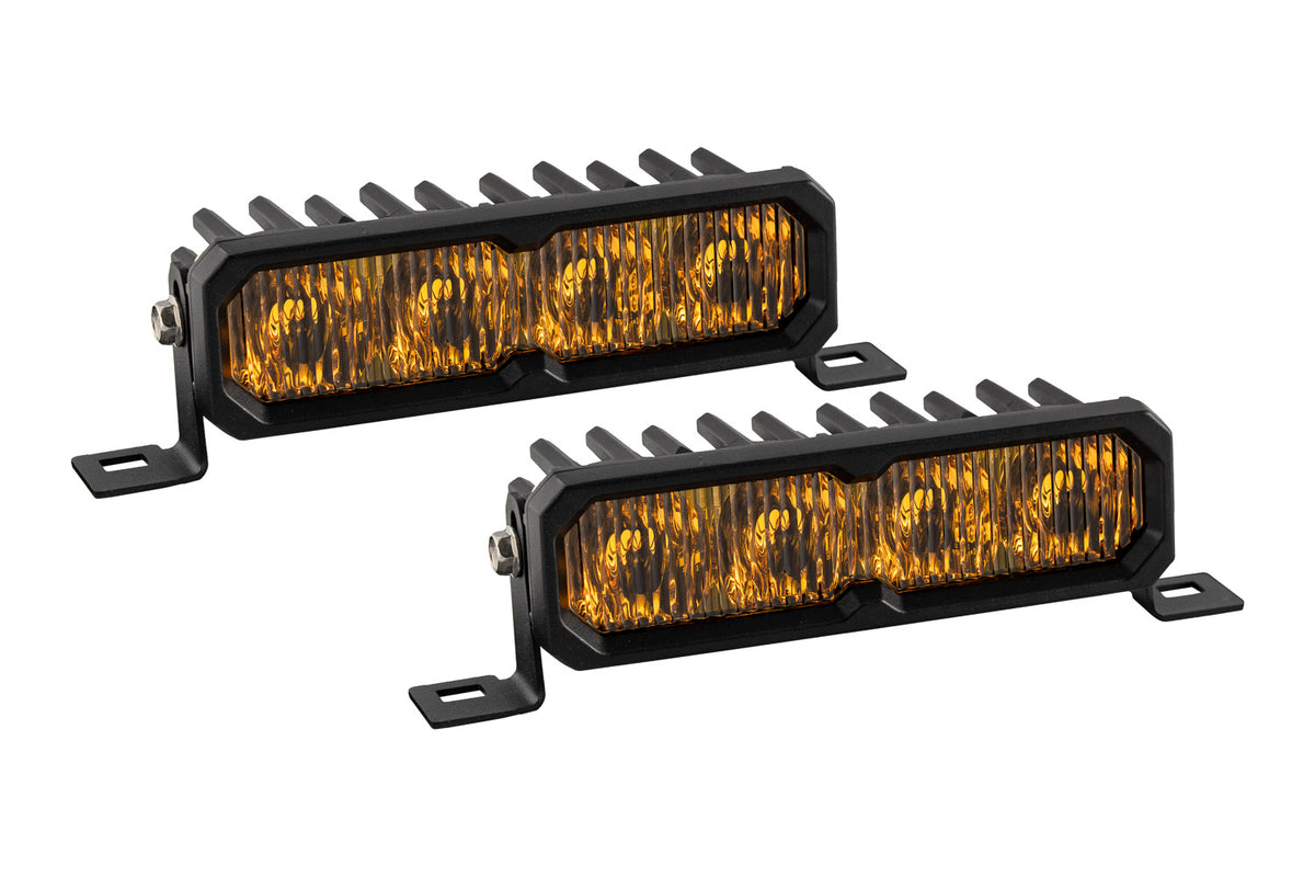 Diode Dynamics SS6 SAE/DOT Yellow LED Light Bar (pair)-DD8135P-2