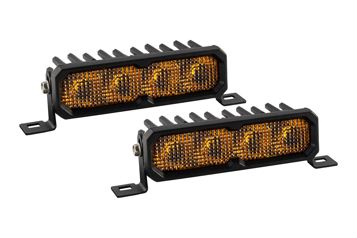 Diode Dynamics SS6 SAE/DOT Yellow LED Light Bar (pair)-DD8141P-4