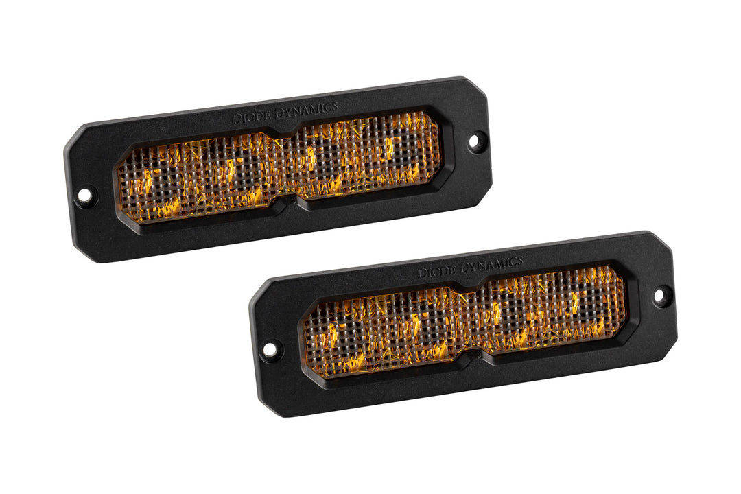 Diode Dynamics SS6 Yellow Flush Mount LED Light Bar (pair)-DD8171P-2