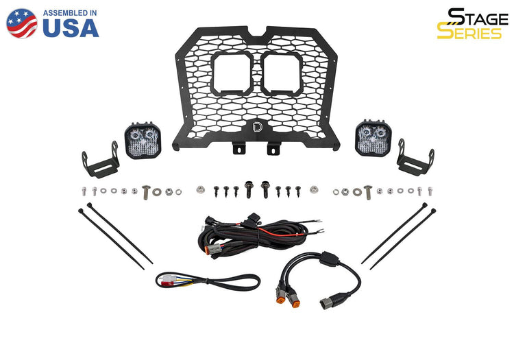 Diode Dynamics Stage Series LED Grille Kit for 2021-2024 Polaris RZR Trail-DD8071-ss3grl-4704-2