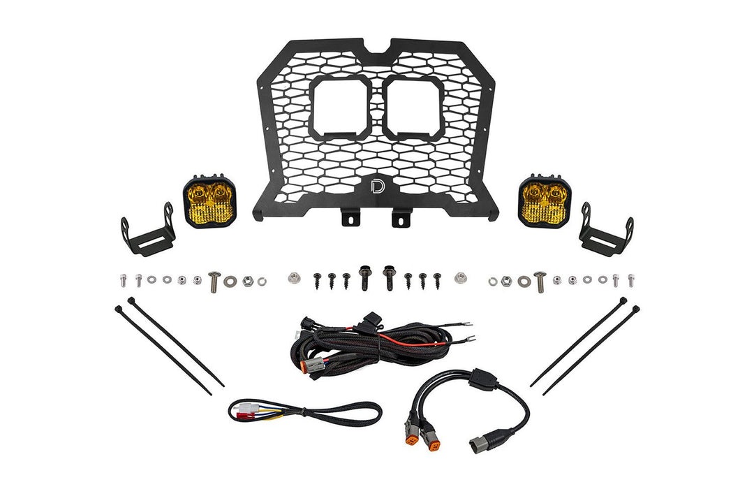 Diode Dynamics Stage Series LED Grille Kit for 2021-2024 Polaris RZR Trail-DD8072-ss3grl-4704-4