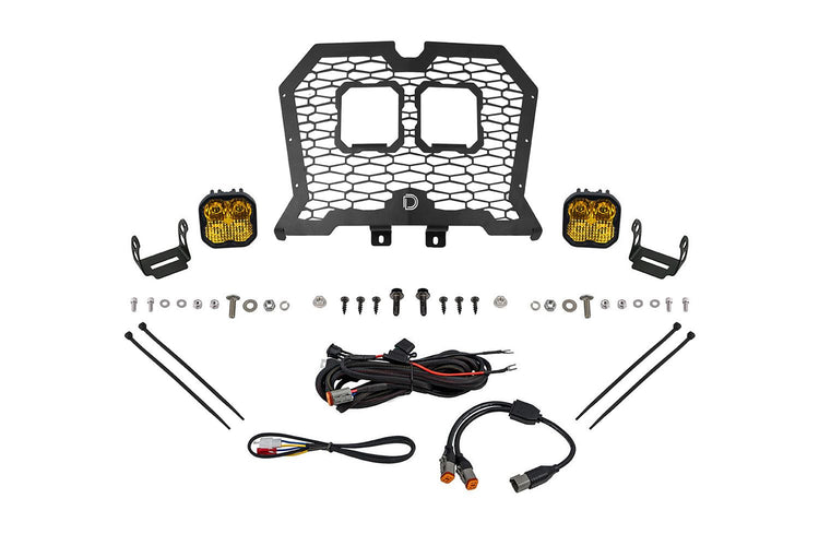Diode Dynamics Stage Series LED Grille Kit for 2021-2024 Polaris RZR Trail-DD8072-ss3grl-4704-4