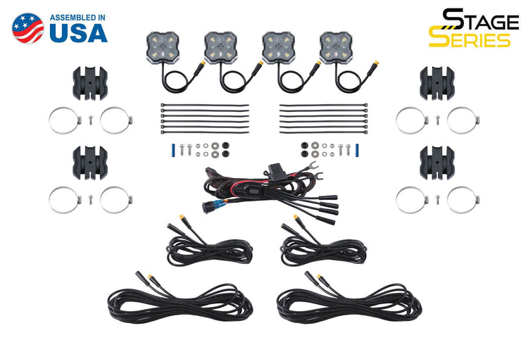 Diode Dynamics Stage Series Rock Light Installer Kit for 2021-2024 RZR Trail-2