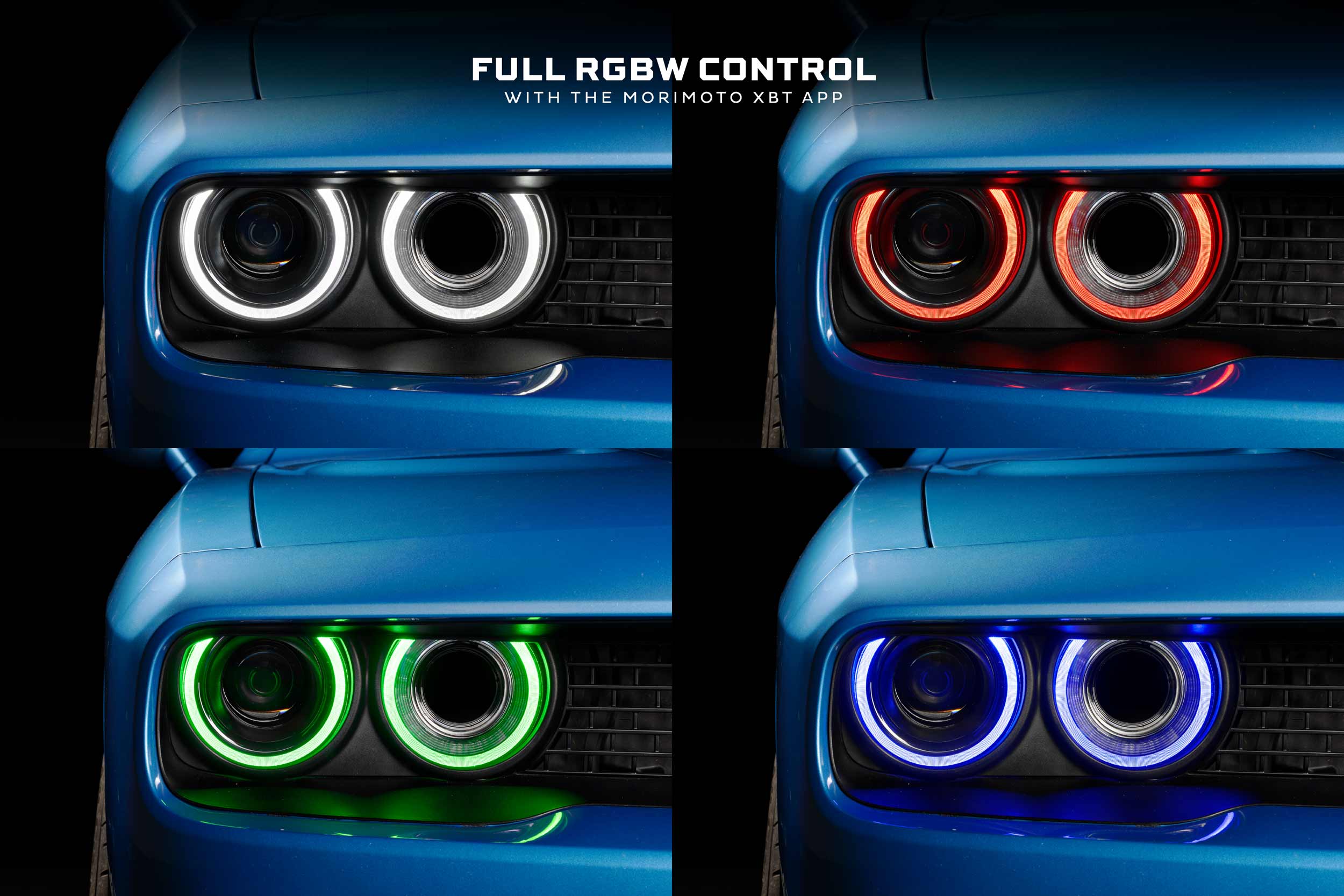 Dodge Challenger (15-23 / RGB / Set): Morimoto XRGB LED Headlights-10