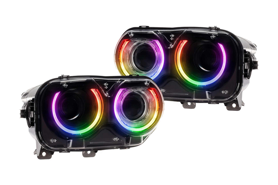 Dodge Challenger (15-23 / RGB / Set): Morimoto XRGB LED Headlights-2