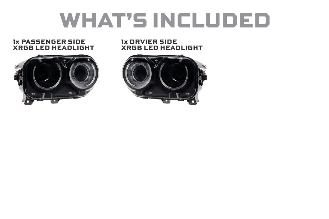 Dodge Challenger (15-23 / RGB / Set): Morimoto XRGB LED Headlights-9