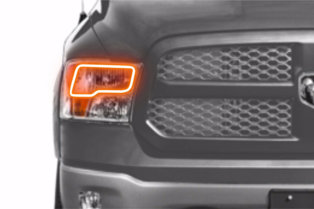 Dodge Ram w/ Quad Headlights (09-16): Profile Prism Fitted Halos (Kit)-LED46