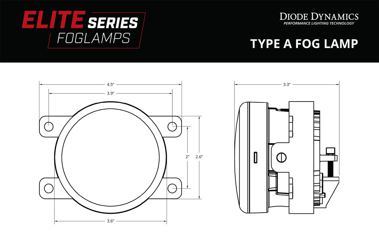 Elite Series Fog Lamps for 2013-2015 Subaru XV Crosstrek (pair)-
