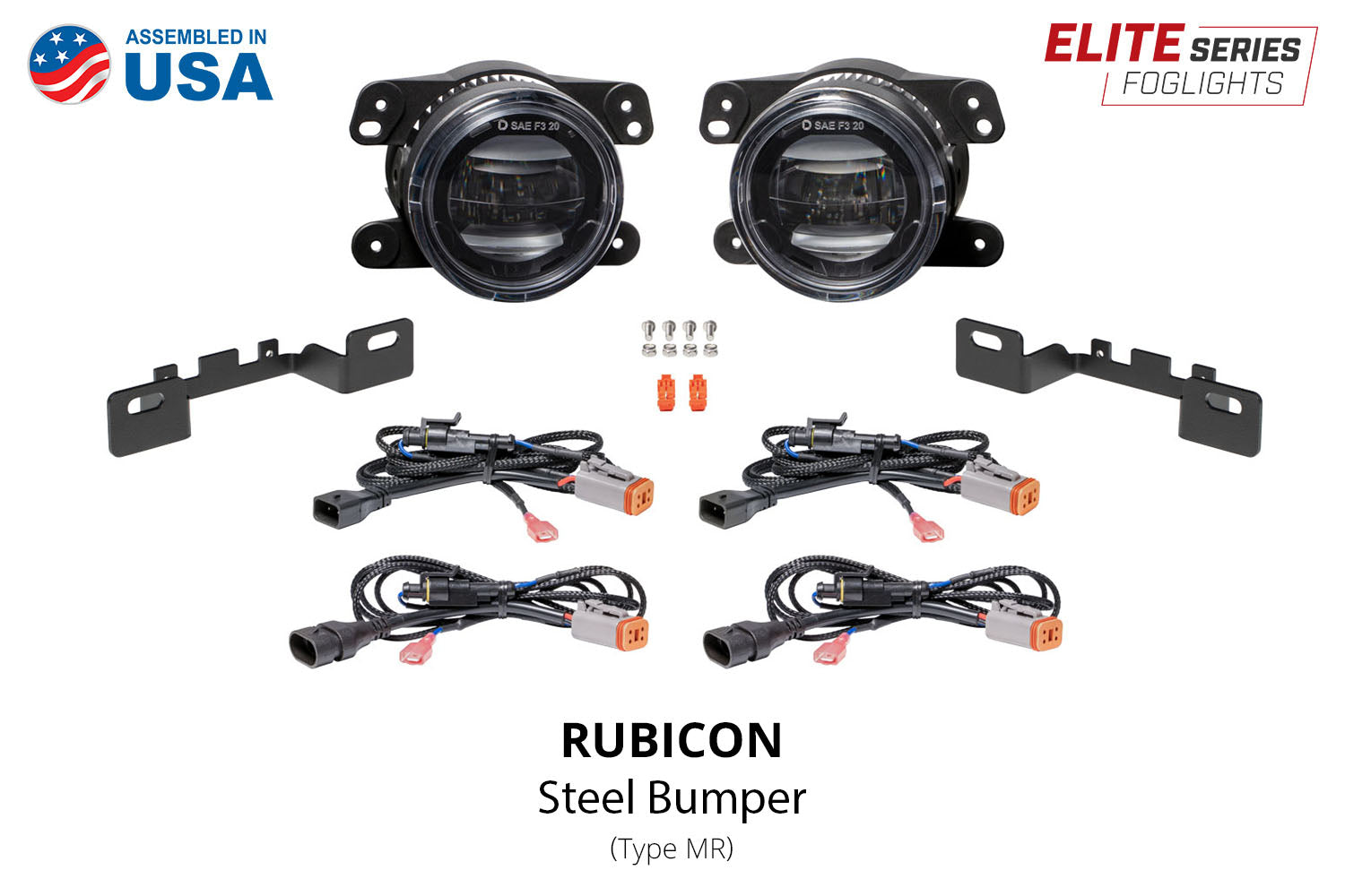 Elite Series Fog Lamps for 2018-2022 Jeep JL Wrangler Rubicon w/ Steel Bumper (pair)-