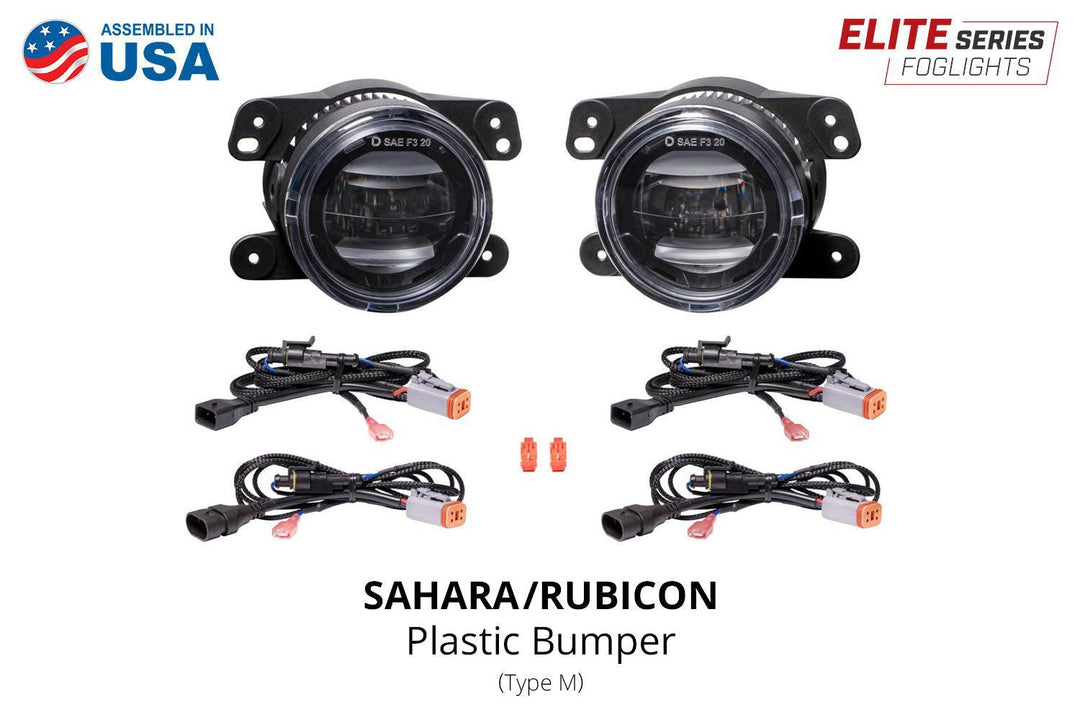 Elite Series Fog Lamps for 2018+ Jeep JL Wrangler Sahara/Rubicon w/ Plastic Bumper (pair)-5