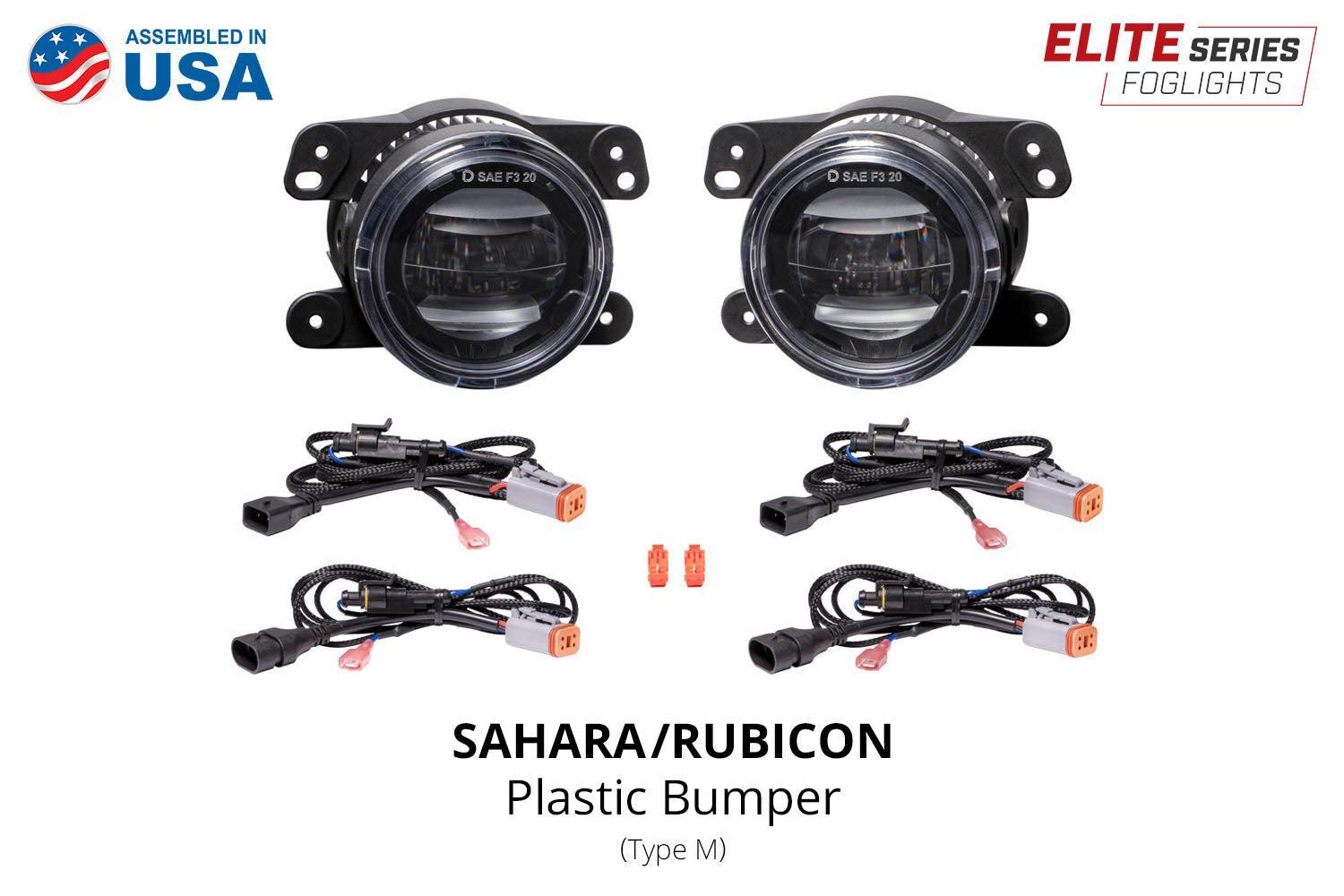 Elite Series Fog Lamps for 2018+ Jeep JL Wrangler Sahara/Rubicon w/ Plastic Bumper (pair)-5