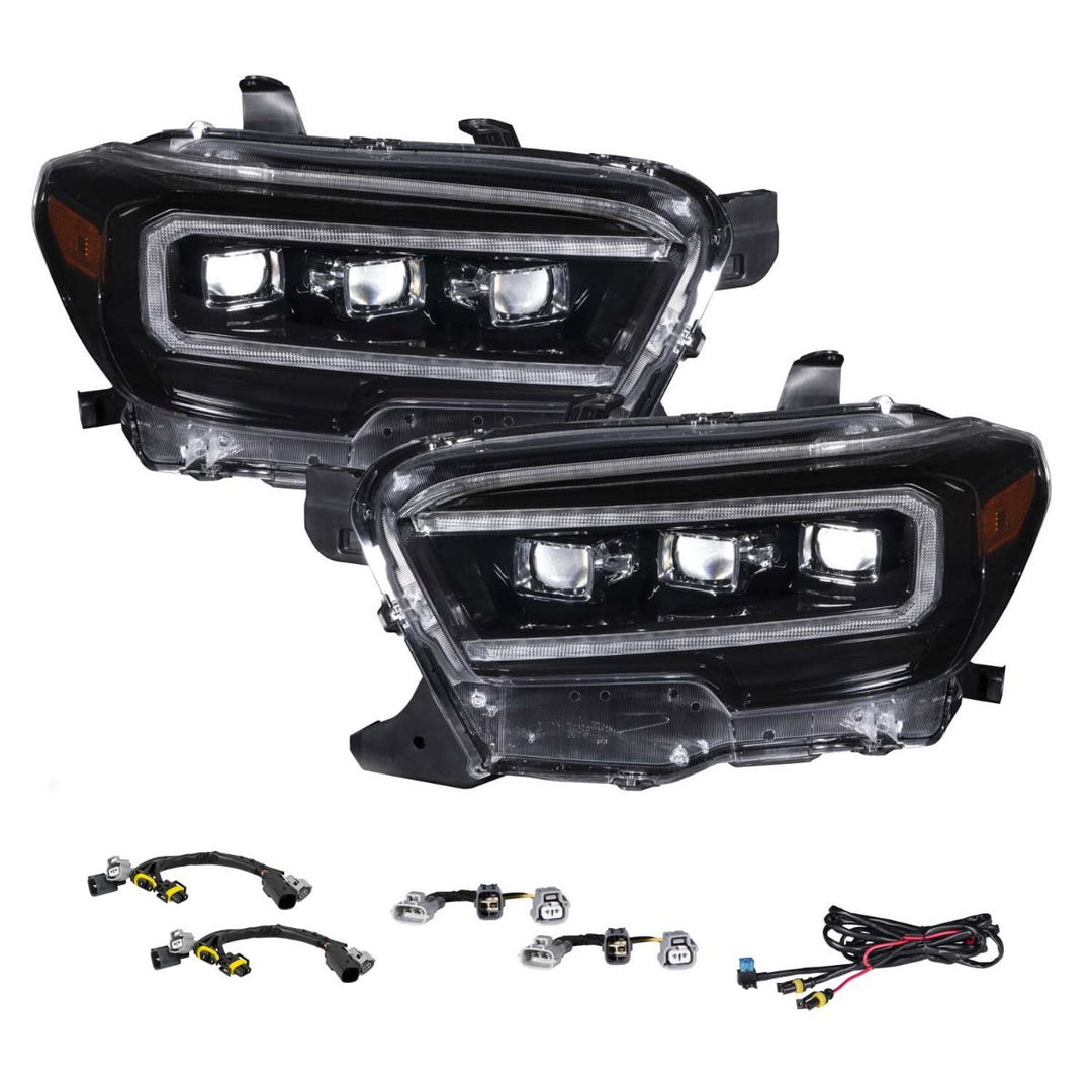 Form Lighting 2016-2023 Toyota Tacoma Sequential LED Projector Headlights with Selectable DRL (pair)