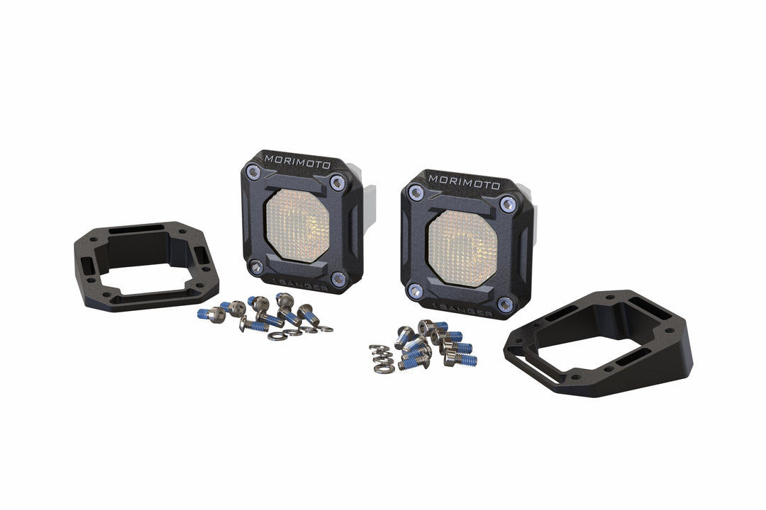 Flush or Angled Mounting Kit: Morimoto 1Banger-1