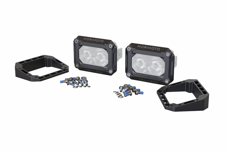 Flush or Angled Mounting Kit: Morimoto 2Banger-1