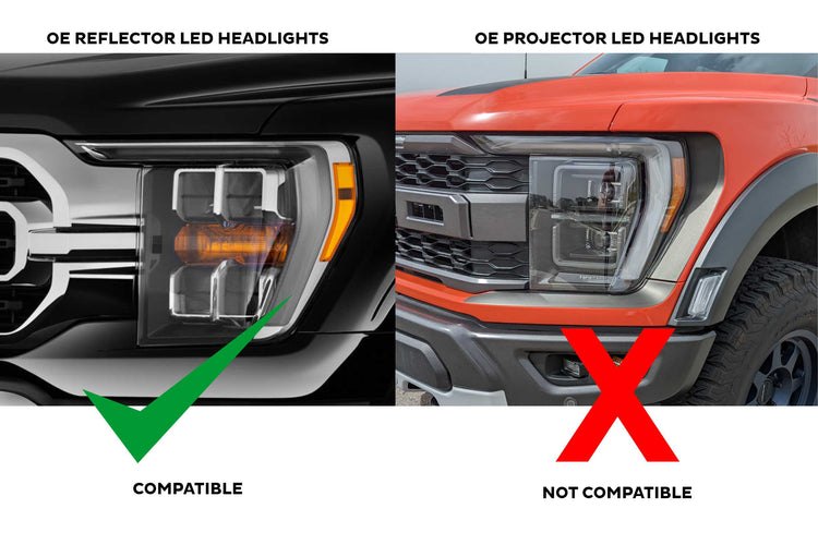 Ford F150 (2021+): OE LED Headlight Adapters-LF498H