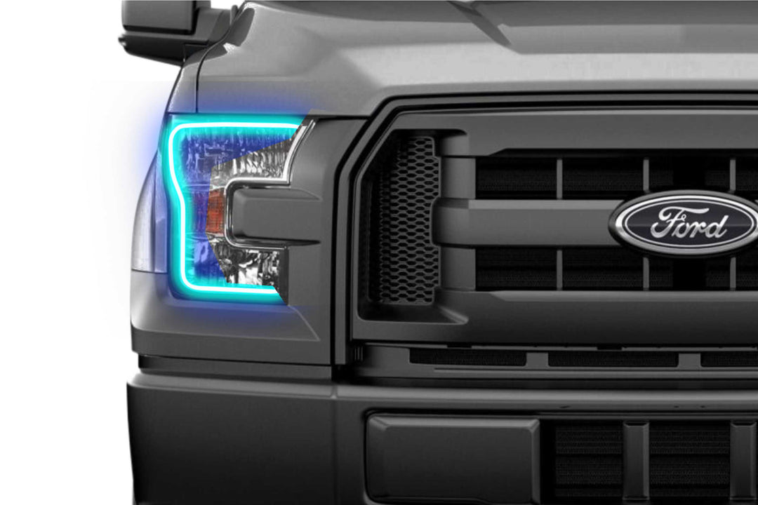 Ford F150 w/o OEM LED (15-17): Profile Pivot Fitted Halos (Kit/ Switchback)-1