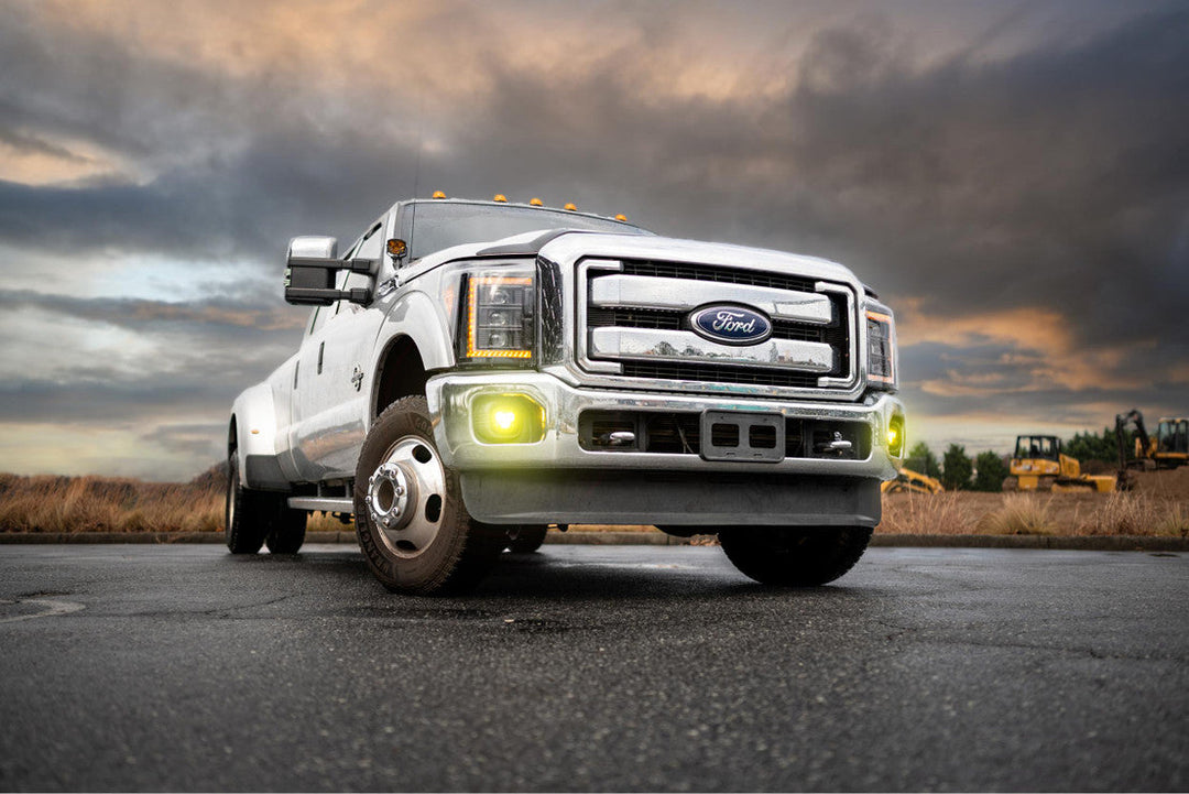 Ford Super Duty (11-16): Morimoto XB LED Headlights (Amber DRL)-LF505-A-ASM