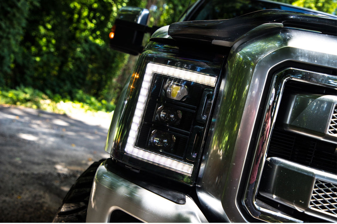 Ford Super Duty (11-16): Morimoto XB LED Headlights (White DRL)