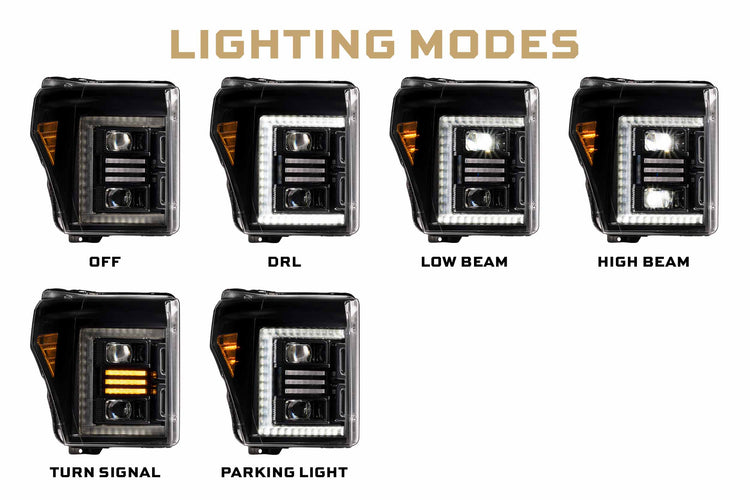 Ford Super Duty (11-16 / Set): Morimoto XB Hybrid LED Headlights-11