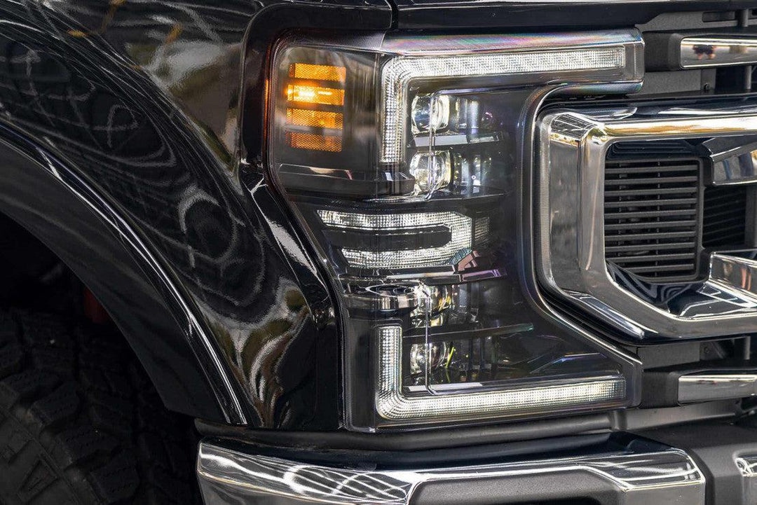 Ford Super Duty 2020-2022: Morimoto XB LED Headlights (White DRL)-9