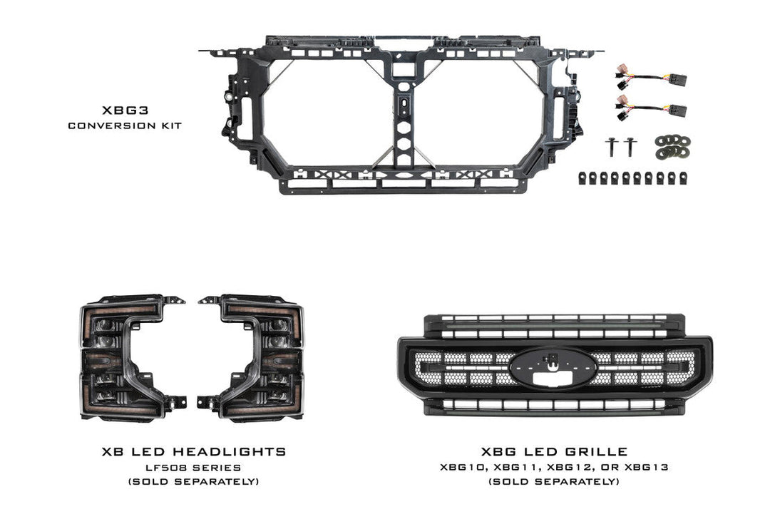 Ford Super Duty Facelift Kit: 17-19 To 20-22 Front End-5