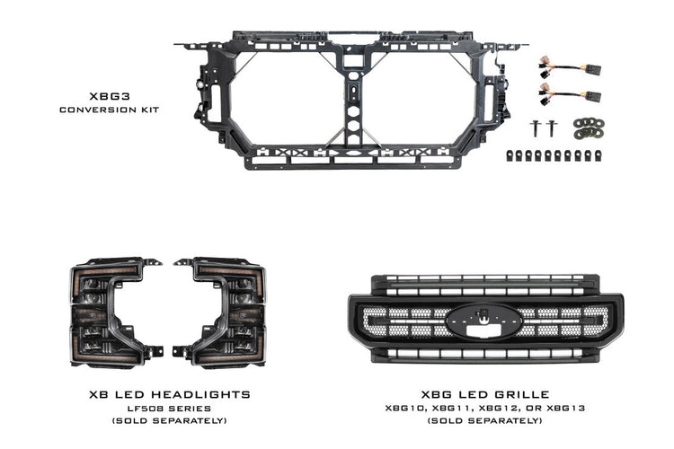Ford Super Duty Facelift Kit: 17-19 To 20-22 Front End-5