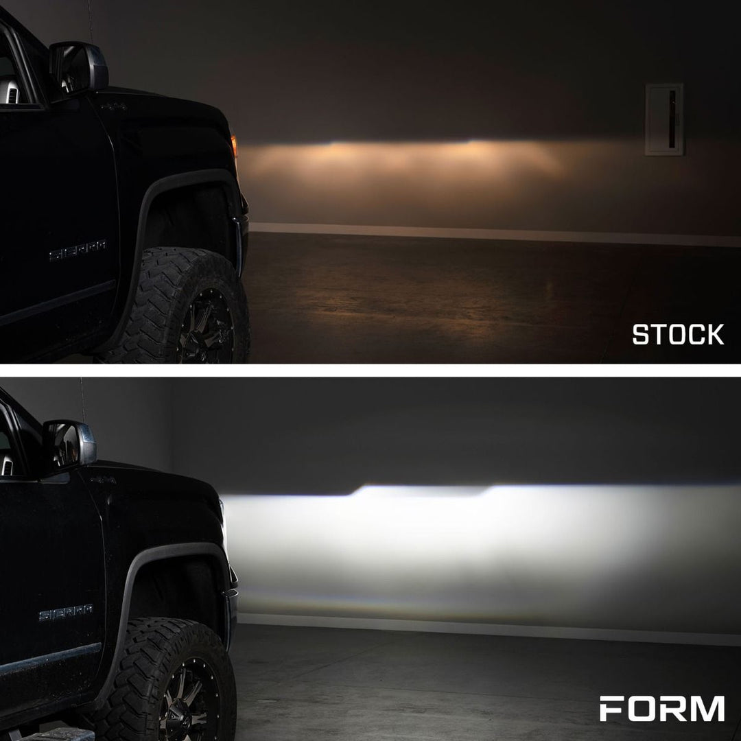 Form Lighting 14-18 GMC Sierra 1500 and 15-19 GMC Sierra 2500/3500 LED Projector Headlights (With Amber DRL)-8