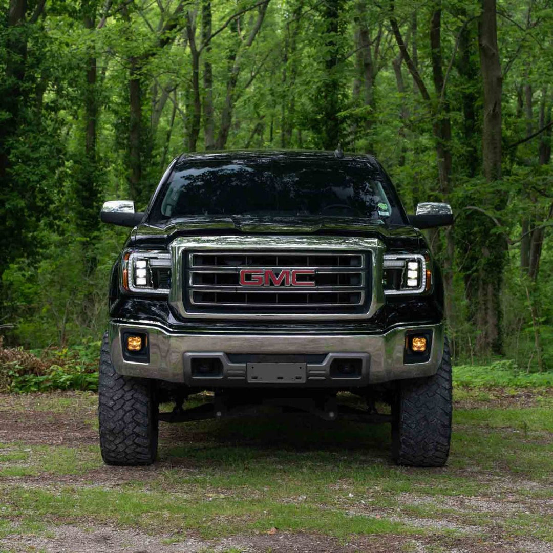Form Lighting 14-18 GMC Sierra 1500 and 15-19 GMC Sierra 2500/3500 LED Projector Headlights (With White DRL)-1