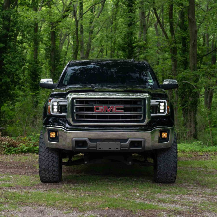 Form Lighting 14-18 GMC Sierra 1500 and 15-19 GMC Sierra 2500/3500 LED Projector Headlights (With White DRL)-1