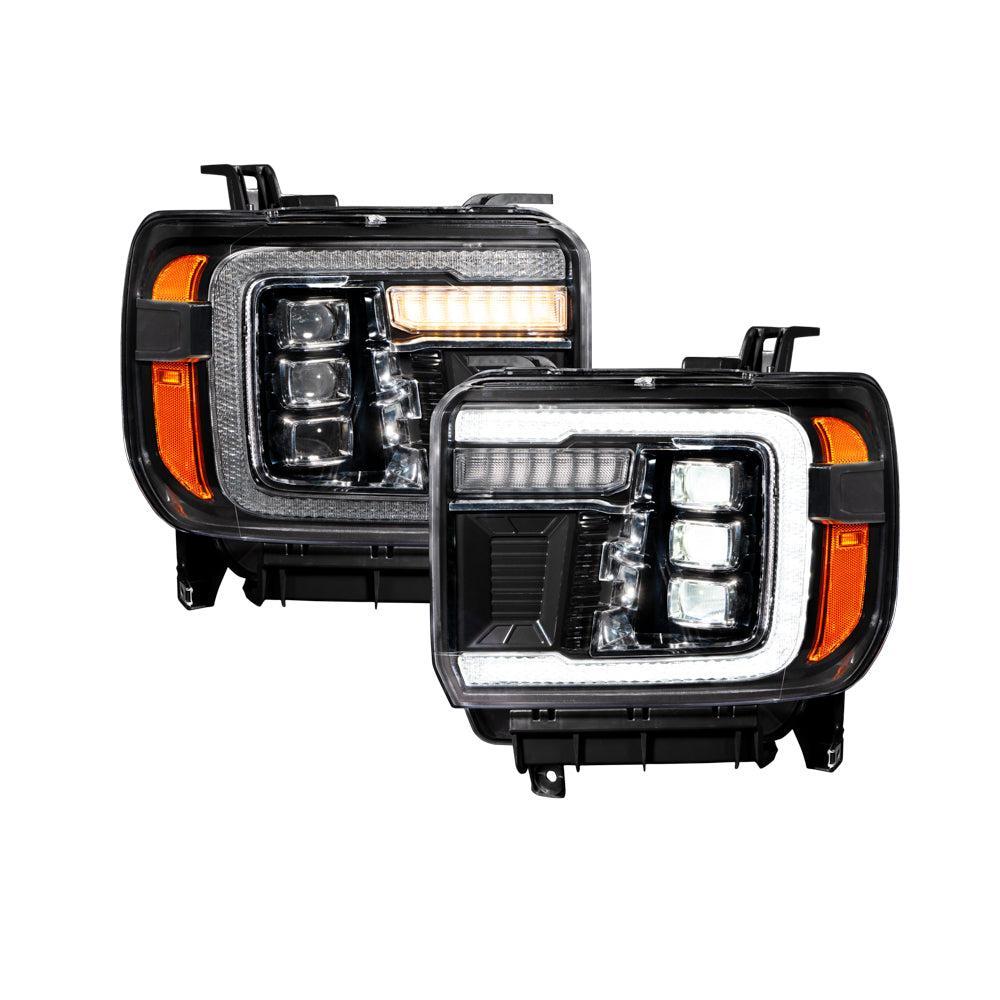 Form Lighting 14-18 GMC Sierra 1500 and 15-19 GMC Sierra 2500/3500 LED Projector Headlights (With White DRL)-4